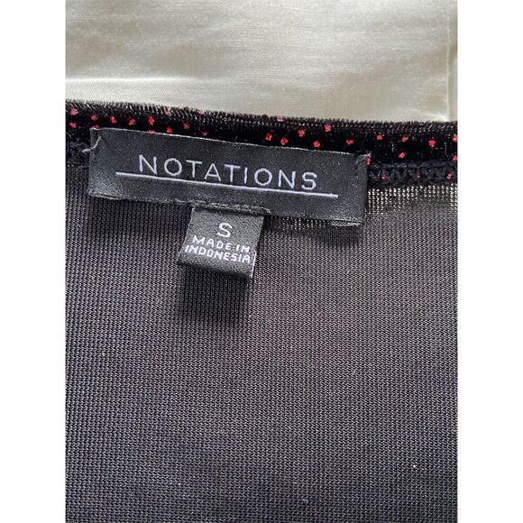 Notations Black Velvet With Red Paisley Top Whimsygoth Dark Romantic Witchy - Picture 2 of 13